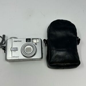 Pentax Optio 230 Digital Camera 2.0MP Silver Compact Digicam Tested Works B4